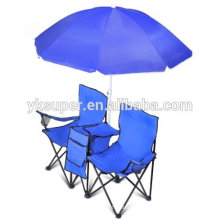 Cadeira de amor dupla leve com guarda-chuva